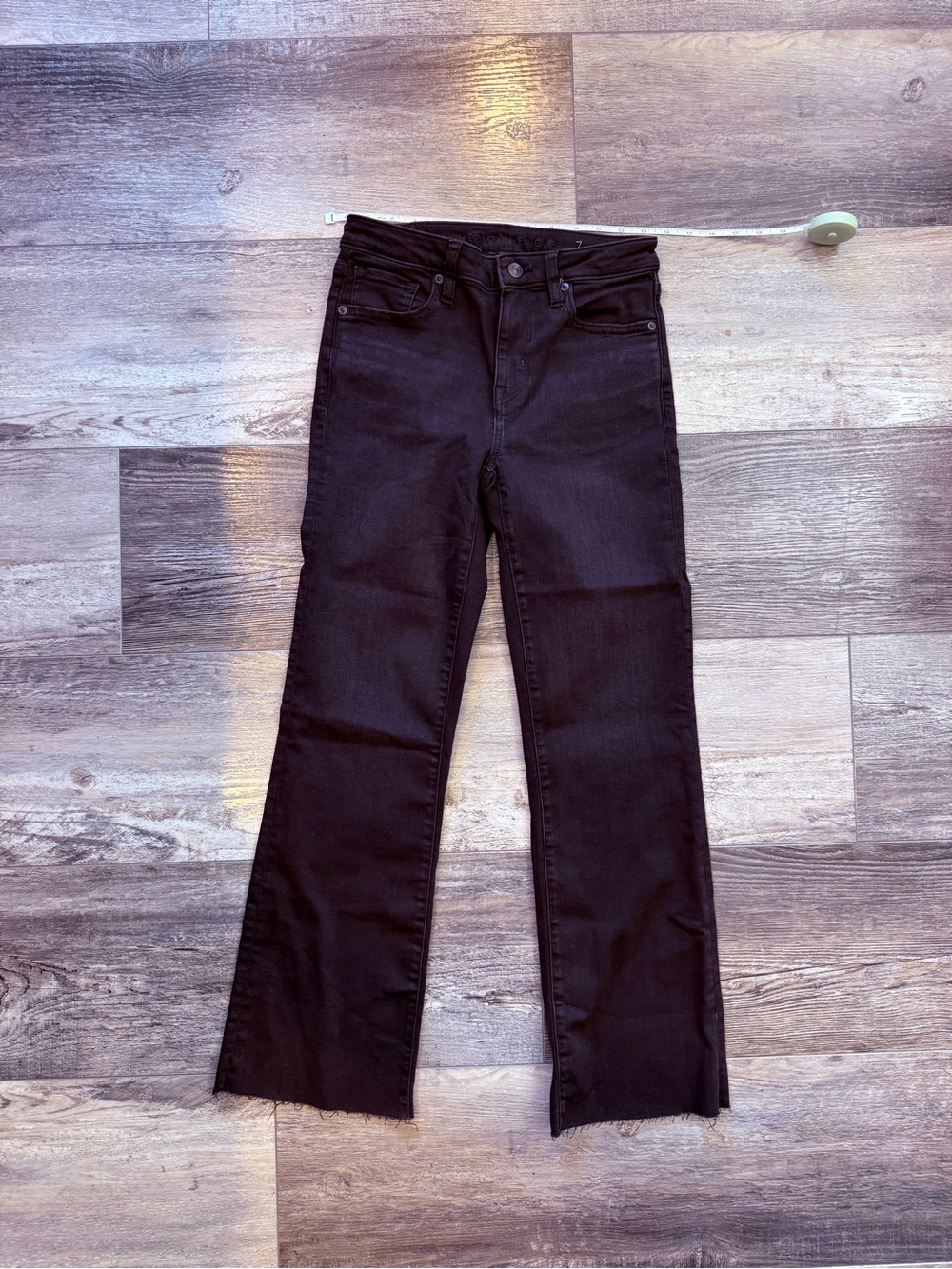 American Eagle Outfitters Black High-Rise Flare Jeans
